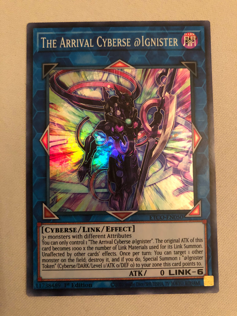 yugioh ignister cards Yugioh The Arrival Cyberse @Ignister ETCO-EN050 Super Rare 1st Edition