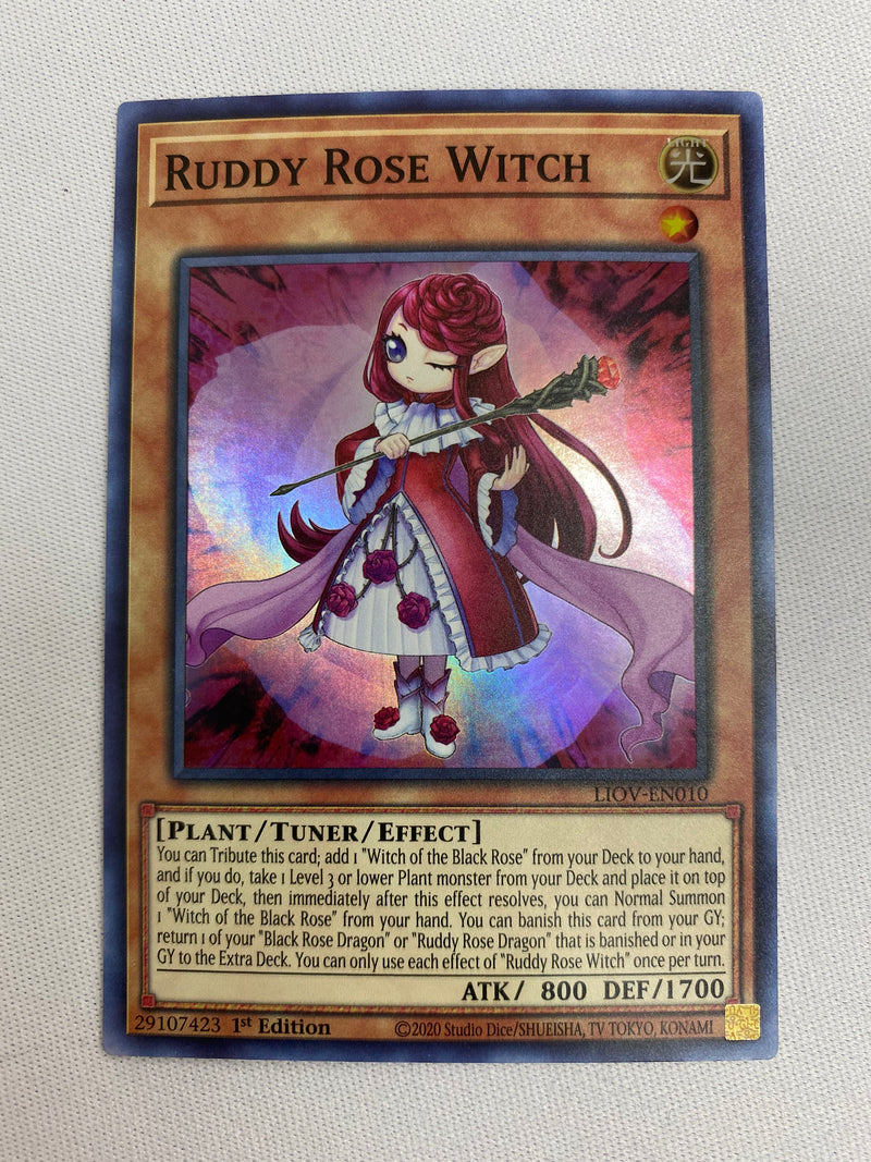 Yugioh Ruddy Rose Witch  LIOV-EN010  Super Rare  1st Edition Near Mint