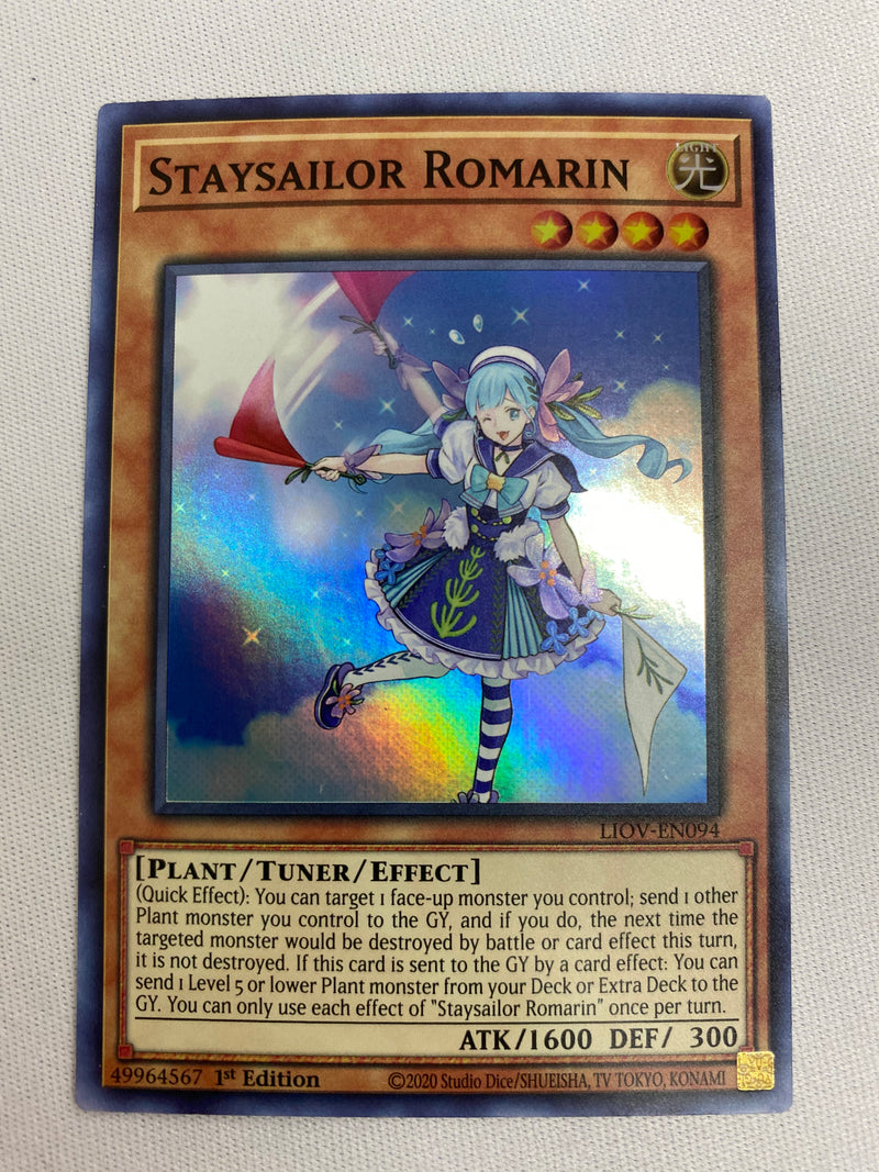 Yugioh Staysailor Romarin  LIOV-EN094  Super Rare  1st Edition Near Mint