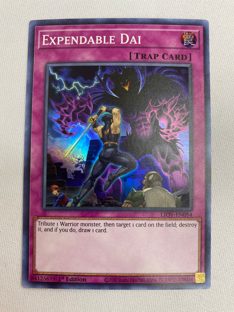 Yugioh Expendable Dai  LIOV-EN084  Super Rare 1st Edition NM