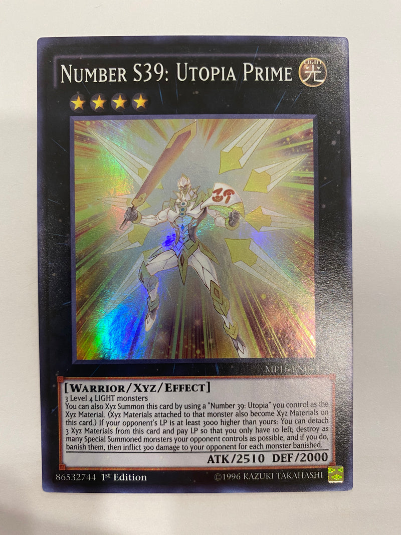 Yugioh Number S39: Utopia Prime MP16-EN043 Super Rare 1st Edition NM Yugioh Number S39: Utopia Prime MP16-EN043 Super Rare 1st Edition NM