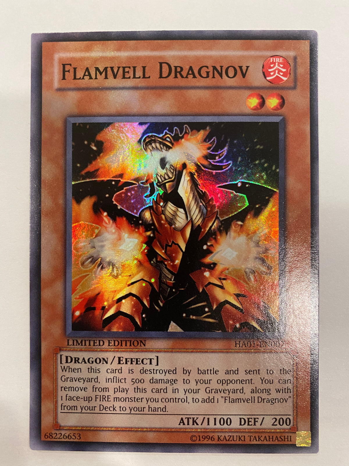 Yugioh Flamvell Dragnov HA01-EN007 Super Rare Limited Edition NM