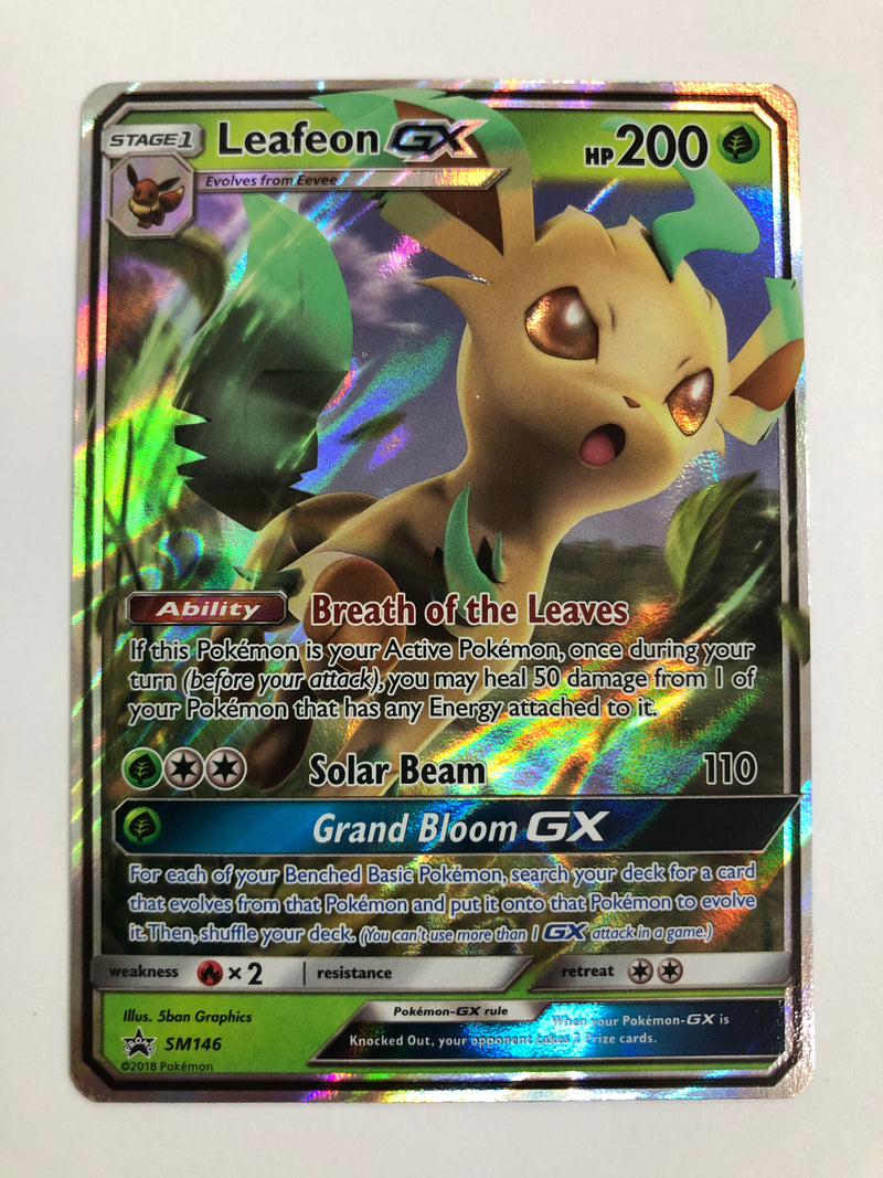 Leafeon GX SM146 Black Star Promo Holo Pokemon Card Near Mint