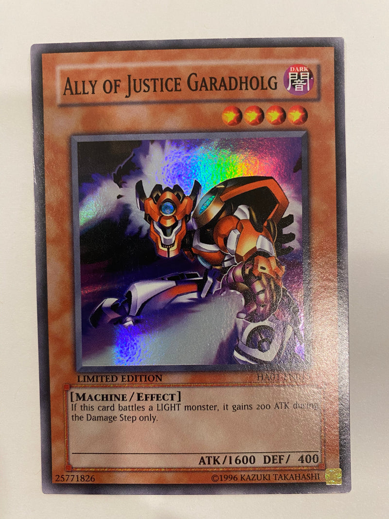 Yugioh Ally of Justice Garadholg HA01-EN015 Super Rare Limited Edition NM