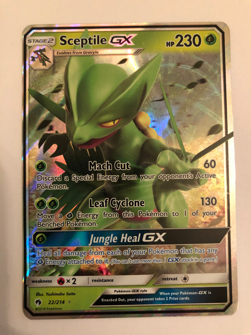 Sceptile GX 22/214 SM Lost Thunder Ultra Rare Pokemon Card Near Mint