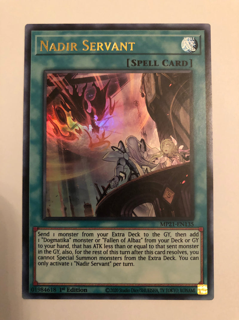 Yugioh Nadir Servant MP21-EN135 Ultra Rare 1st Edition Near Mint