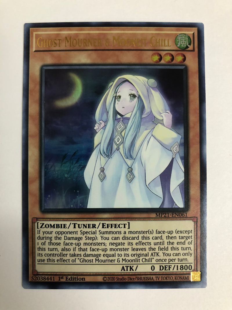 Yugioh Ghost Mourner & Moonlit Chill MP21-EN061 Ultra Rare 1st Edition Near Mint