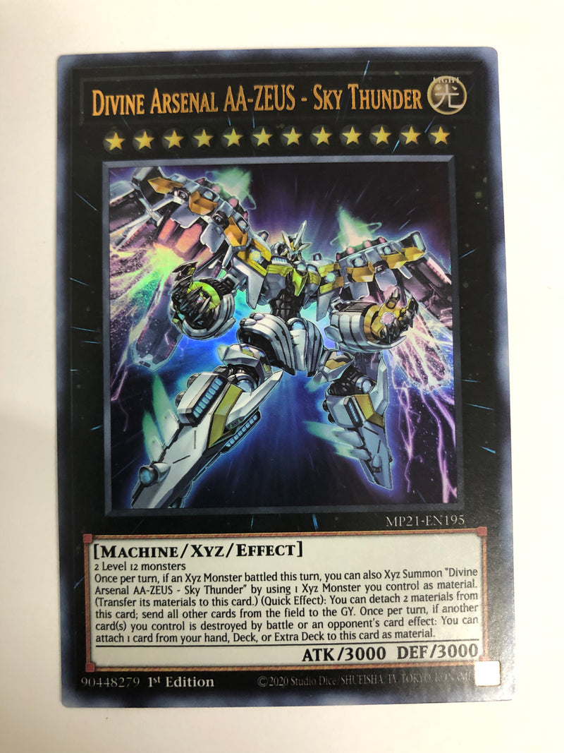 Yugioh Divine Arsenal AA-ZEUS - Sky Thunder MP21-EN195 1st Edition Ultra Rare NM