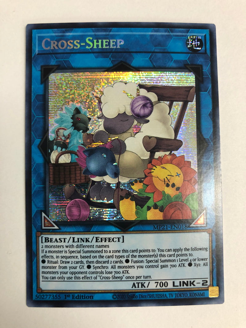 Yugioh Cross-Sheep MP21-EN018 Prismatic Secret Rare 1st Edition Near Mint