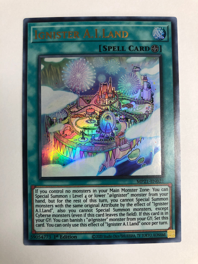 ai yugioh cards Yugioh Ignister A.I.Land MP21-EN021 Ultra Rare 1st Edition Near Mint