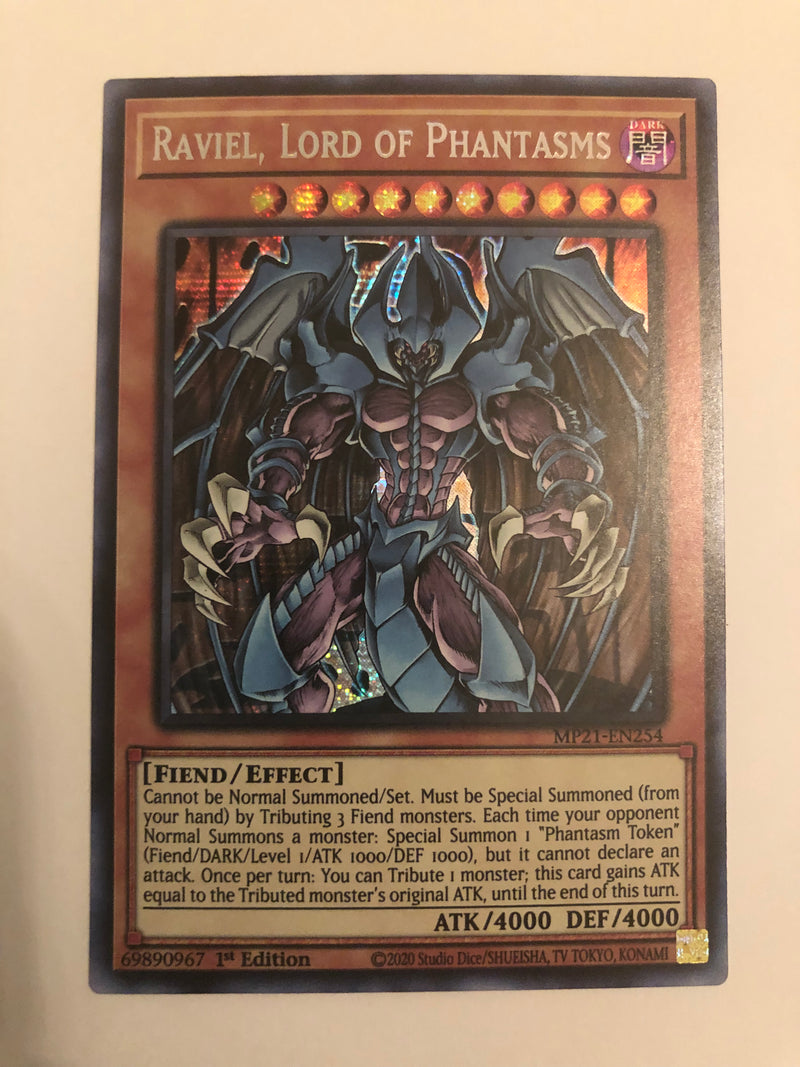 Yugioh Raviel, Lord of Phantasms MP21-EN254 Prismatic Secret Rare Near Mint