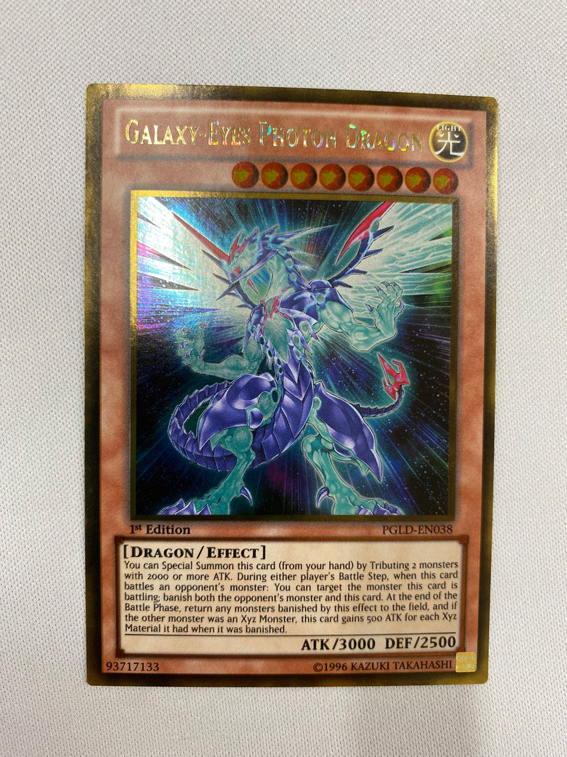 Yugioh Galaxy-Eyes Photon Dragon  PGLD-EN038  Gold Rare  1st Edition NM
