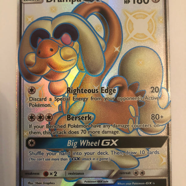 Drampa GX SV80/SV94 Shiny Ultra Rare Hidden Fates Pokemon Card Near Mi