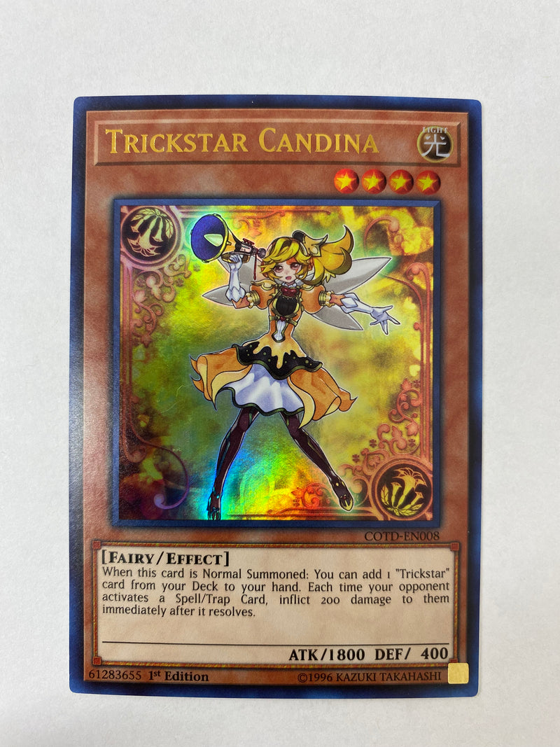 Yugioh Trickstar Candina  COTD-EN008  Ultra Rare  1st Edition  NM