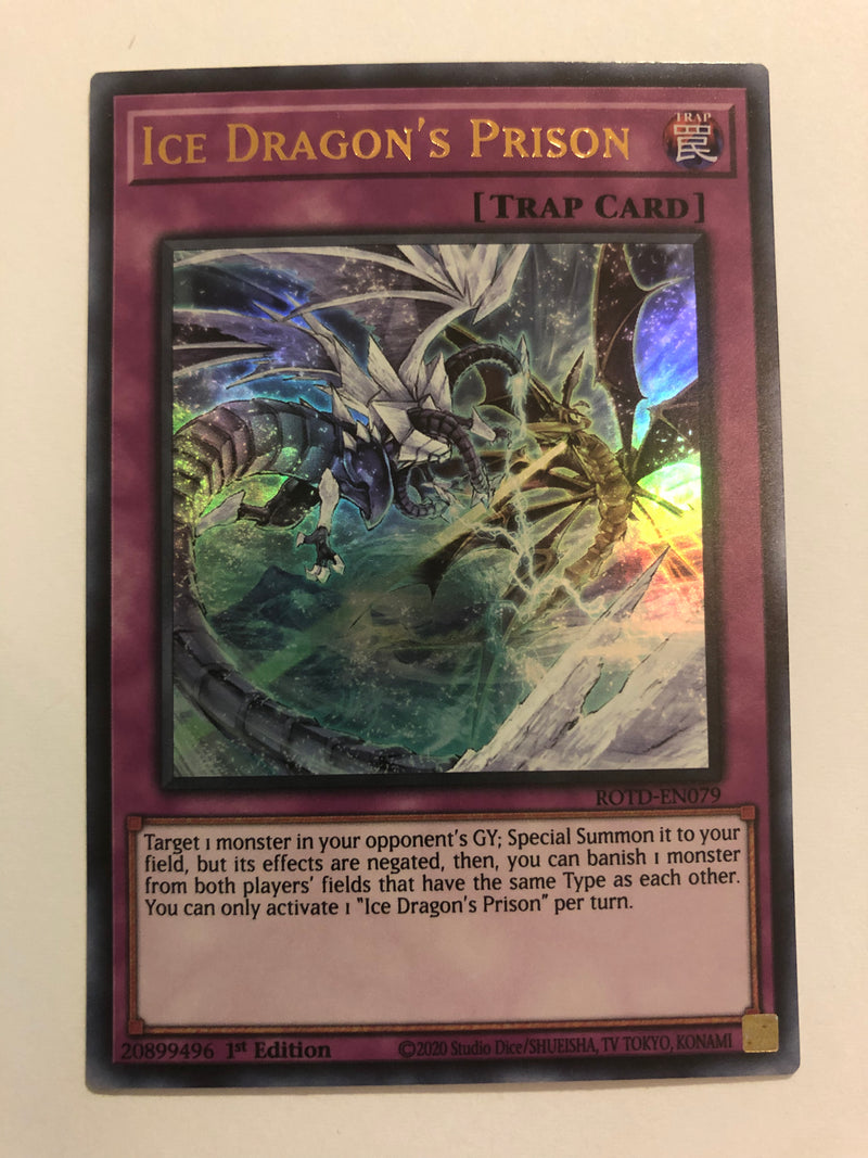 Yugioh Ice Dragon's Prison ROTD-EN079 Ultra Rare 1st Edition Near Mint