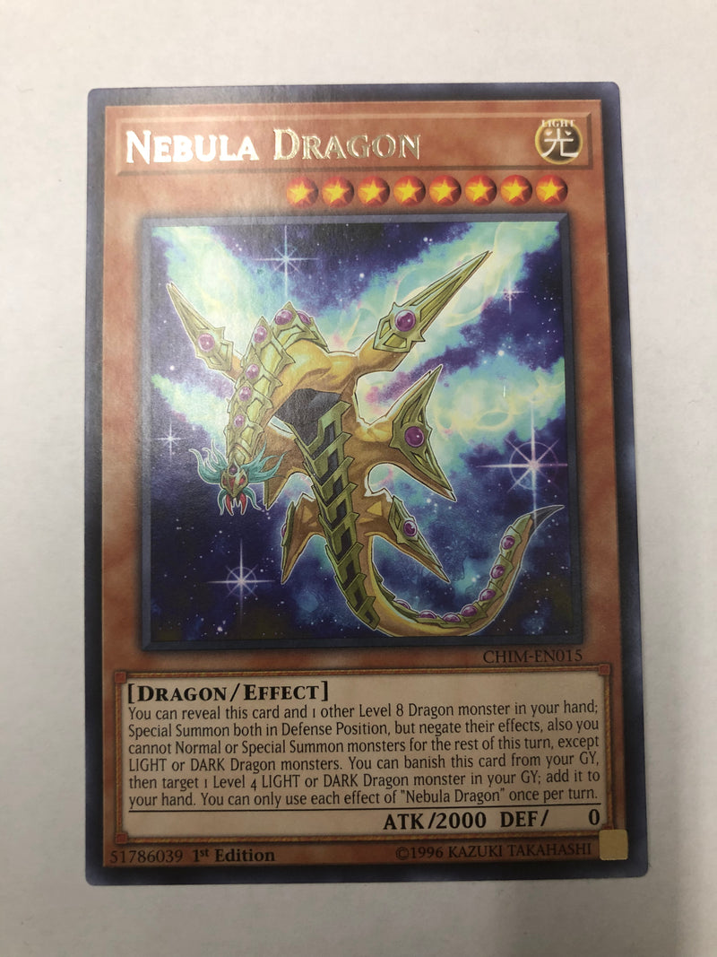Yugioh Nebula Dragon CHIM-EN015 Rare 1st Edition Near Mint