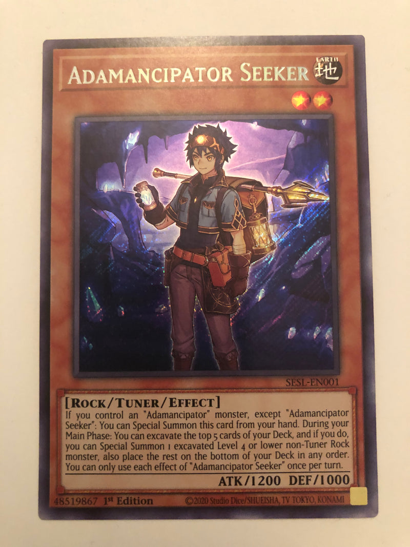 Yugioh Adamancipator Seeker SESL-EN001 Secret Rare 1st Edition Near Mint