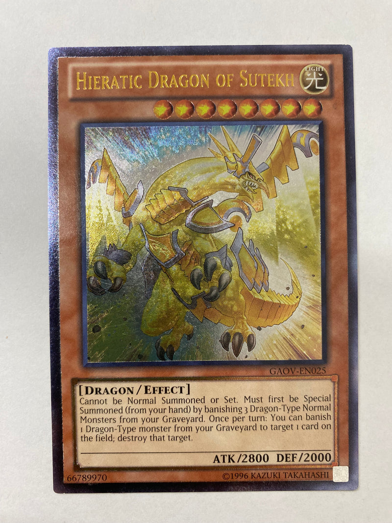 Yugioh  Hieratic Dragon of Sutekh  GAOV-EN025  Ultimate Rare Unlimited NM