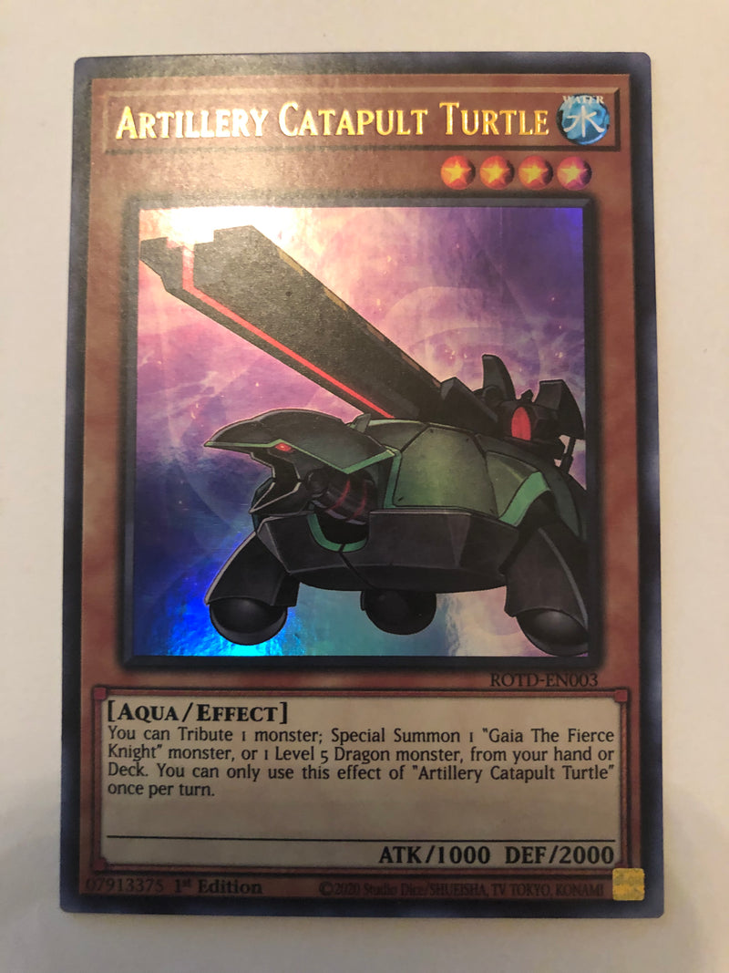 yugioh card catapult turtle Yugioh Artillery Catapult Turtle ROTD-EN003 Ultra Rare 1st Edition Nea
