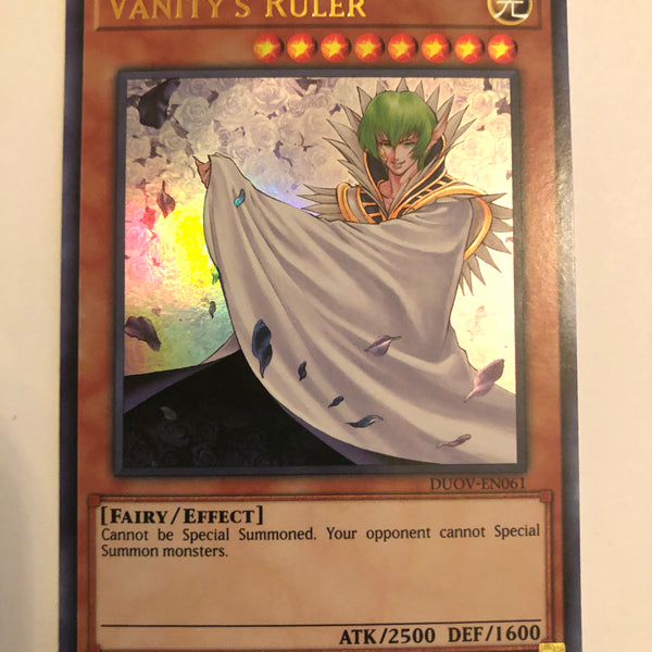 Yugioh Vanity's Ruler DUOV-EN061 Ultra Rare 1st Edition Near Mint