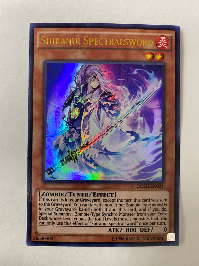 Yugioh Shiranui Spectralsword BOSH-EN031  Ultra Rare 1st Edition Near Mint