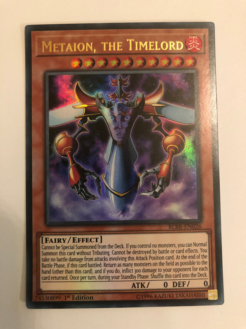 Yugioh Metaion, the Timelord BLRR-EN026 Ultra Rare 1st Edition Near Mint