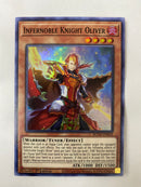 Yugioh  Infernoble Knight Oliver ROTD-EN014 Super Rare  1st Edition Near Mint