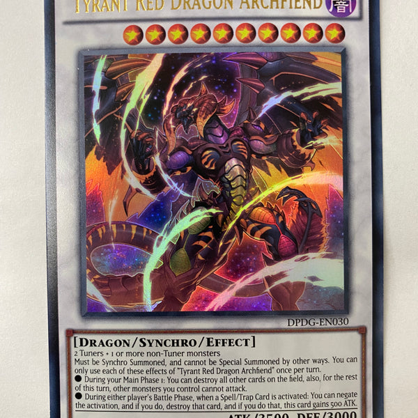 Yugioh Tyrant Red Dragon Archfiend DPDG-EN030 1st Edition Ultra Rare NM