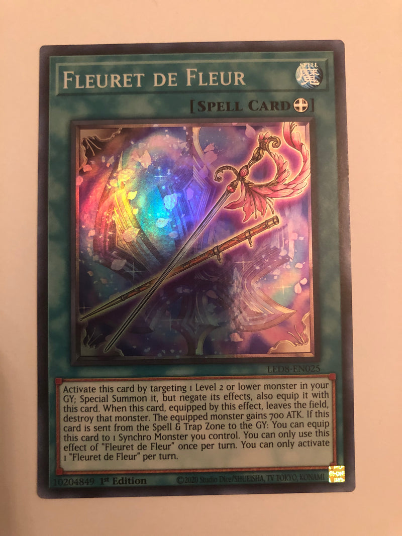Yugioh Fleuret de Fleur LED8-EN025 Super Rare 1st Edition Near Mint