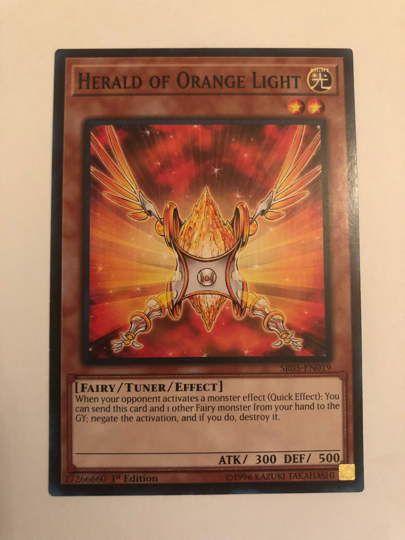 Yugioh Herald of Orange Light SR05-EN019 Common 1st Edition Near Mint