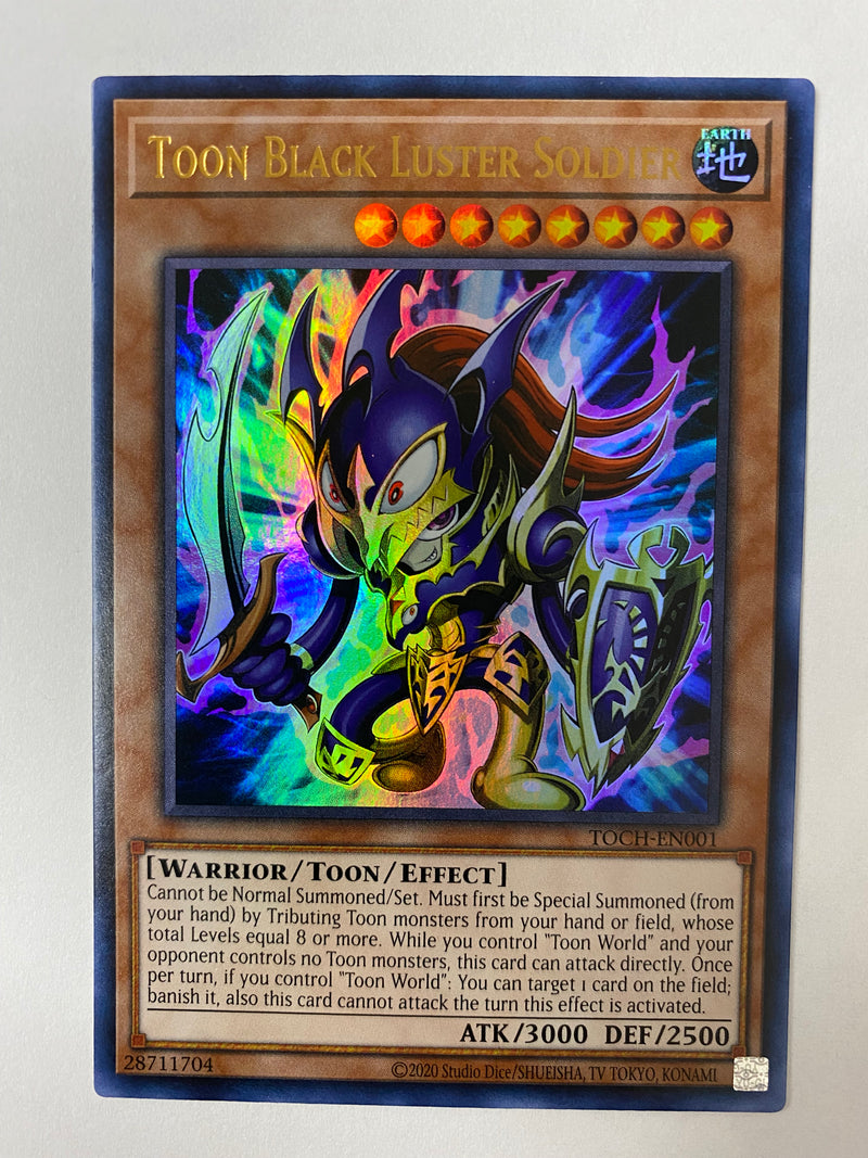 Yugioh Toon Black Luster Soldier TOCH-EN001 Ultra Rare Unlimited Near Yugioh Toon Black Luster Soldier TOCH-EN001 Ultra Rare Unlimited Near