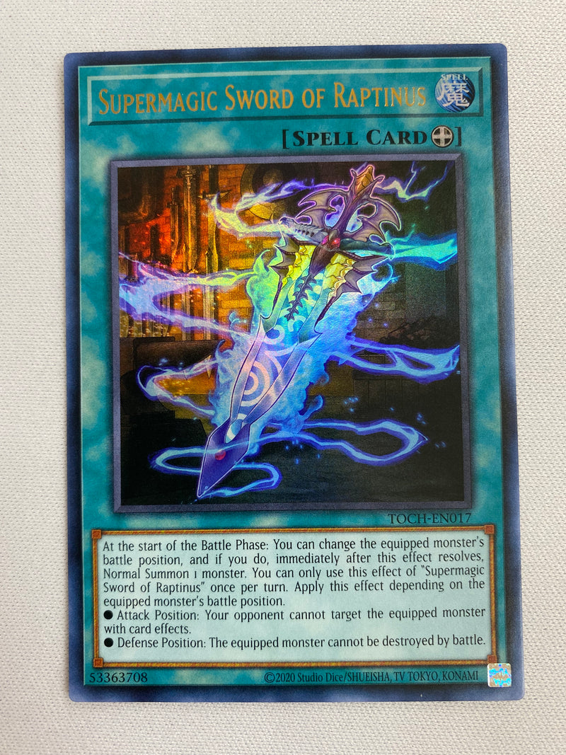 Yugioh Supermagic Sword of Raptinus  TOCH-EN017  Ultra Rare Unlimited NM