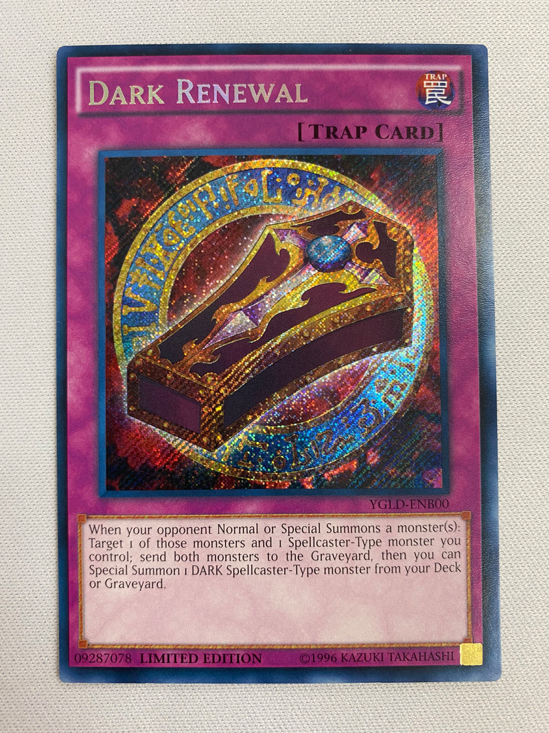 Yugioh Dark Renewal  YGLD-ENB00 Secret Rare  Limited Edition NM