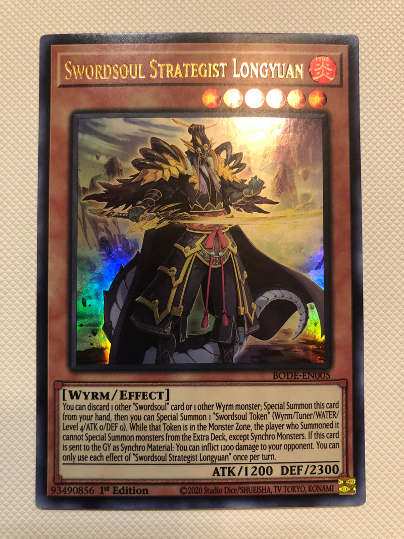 Yugioh Swordsoul Strategist Longyuan BODE-EN005 Ultra Rare 1st Edition Near Mint