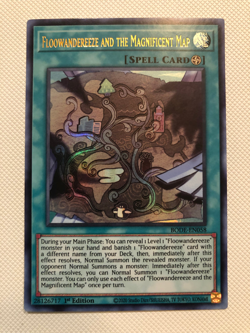 Yugioh Floowandereeze and the Magnificent Map BODE-EN058 Ultra Rare 1st Edition NM