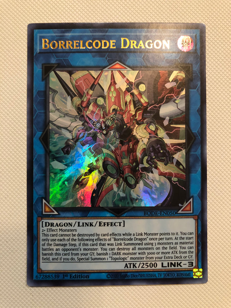 Yugioh Borrelcode Dragon BODE-EN050 Ultra Rare 1st Edition Near Mint