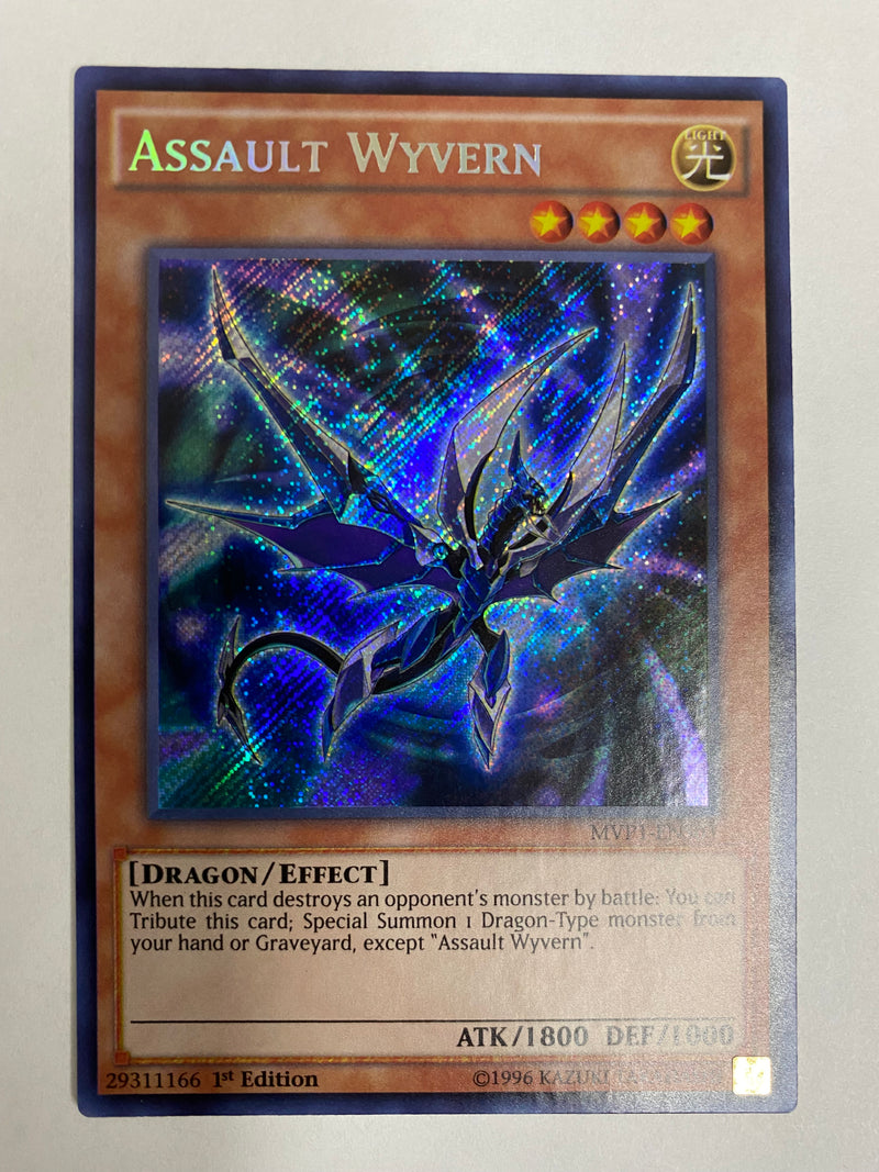 Yugioh Assault Wyvern  MVP1-ENS03  Secret Rare 1st Edition Near Mint