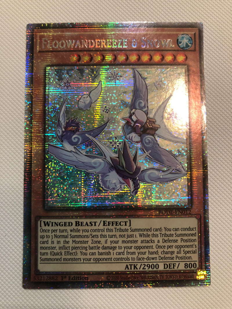 Yugioh Floowandereeze & Snowl BODE-EN012 Starlight Rare 1st Edition Near Mint