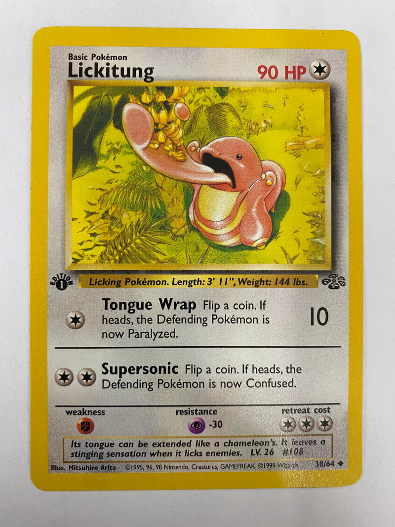 Lickitung 38/64 Jungle 1st Edition Pokemon Card  Near Mint