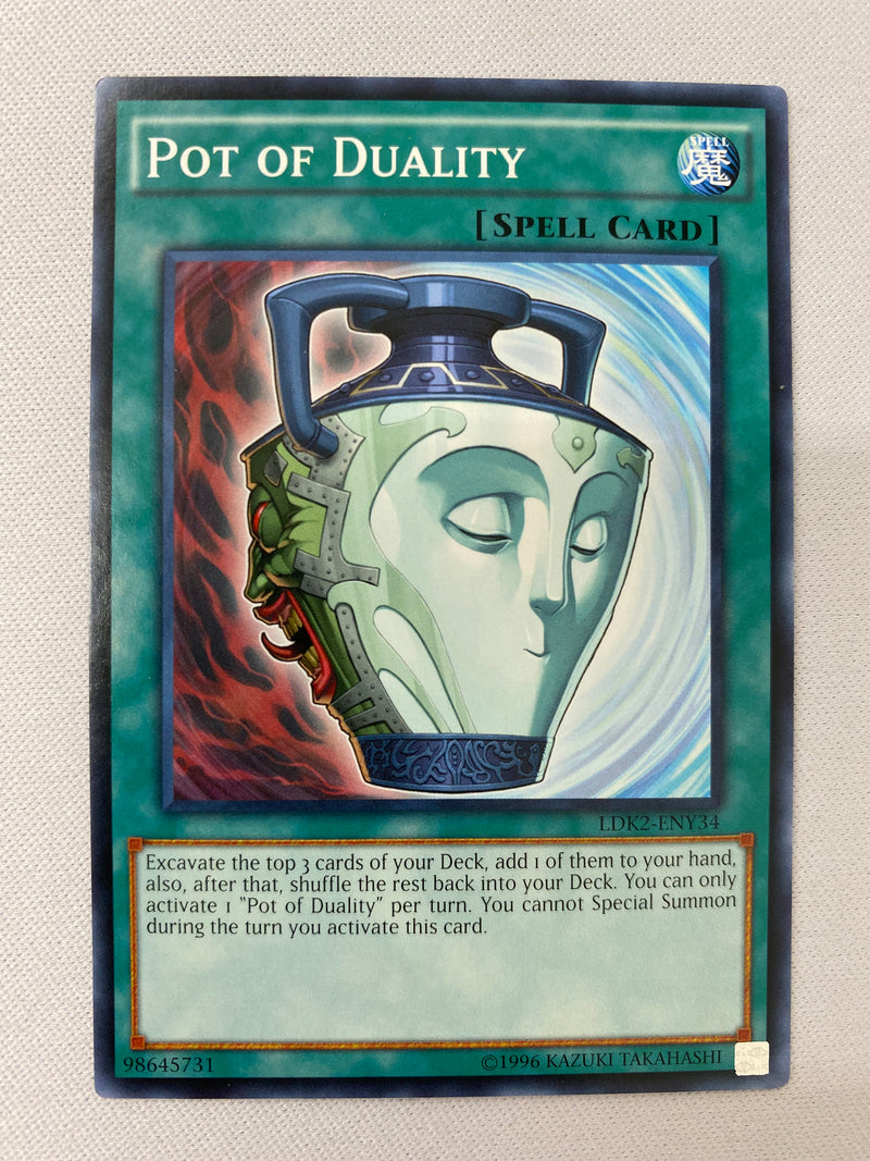 Yugioh Pot of Duality  LDK2-ENY34  Common 1st Edition Near Mint