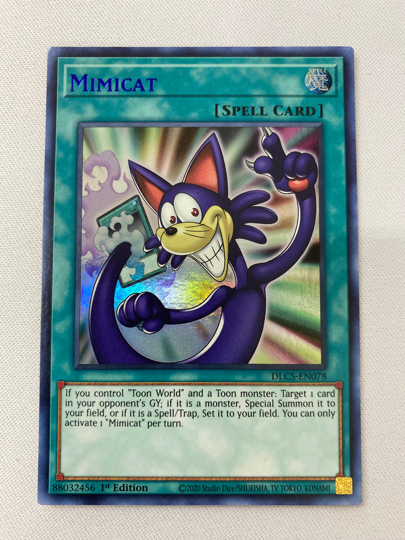 Yugioh Mimicat Blue  DLCS-EN078 Ultra Rare  1st Edition Near Mint