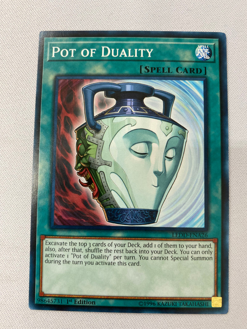 Yugioh Pot of Duality LEDD-ENA26 1st Edition Common NM