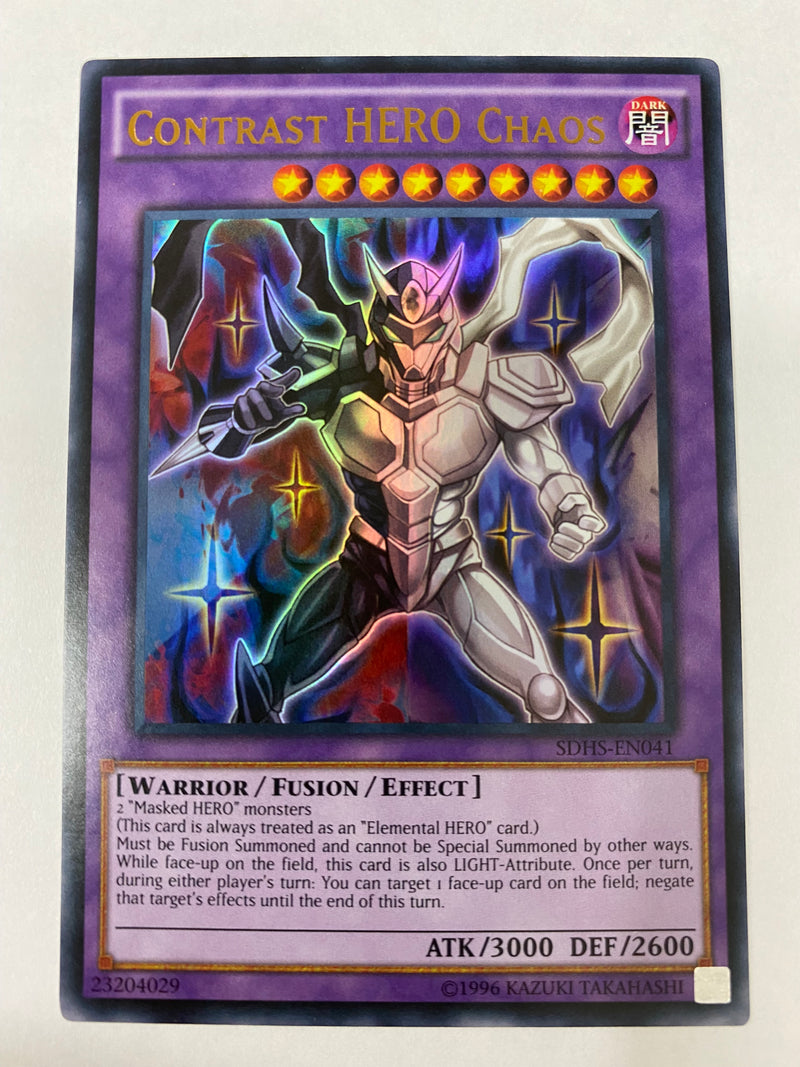 Yugioh  Contrast HERO Chaos  SDHS-EN041  Ultra Rare  Unlimited Edition NM