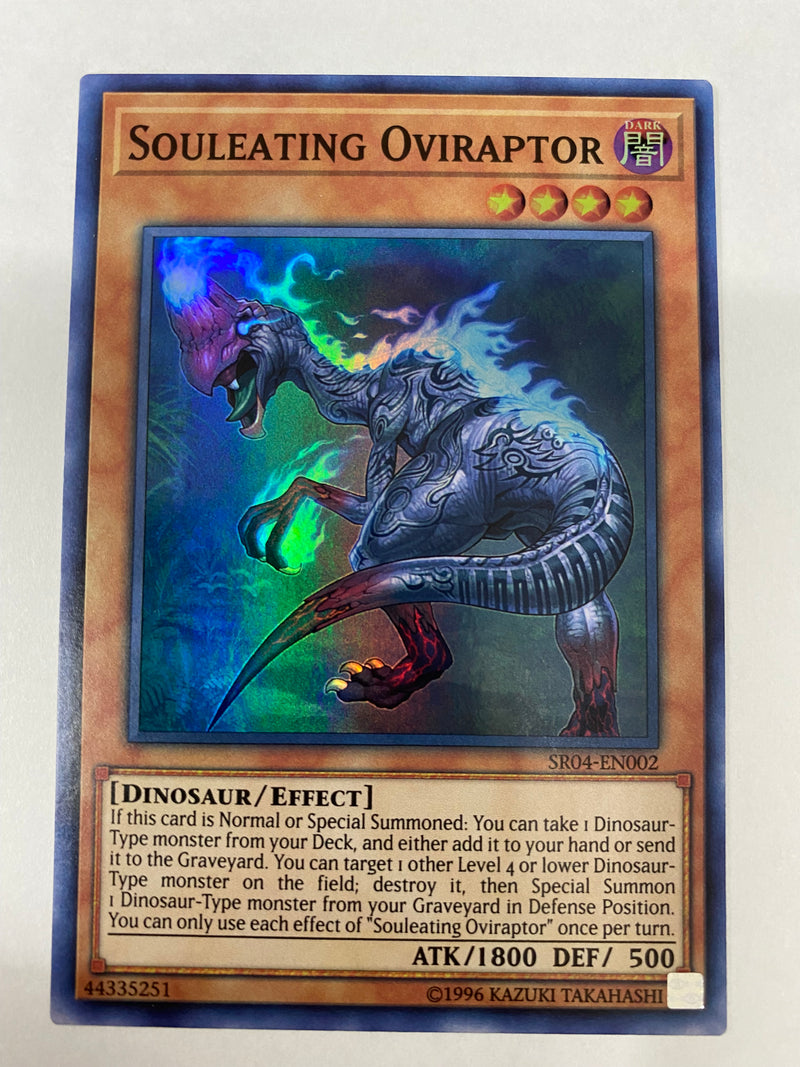 Yugioh Souleating Oviraptor  SR04-EN002 Super Rare Unlimited  Near Mint