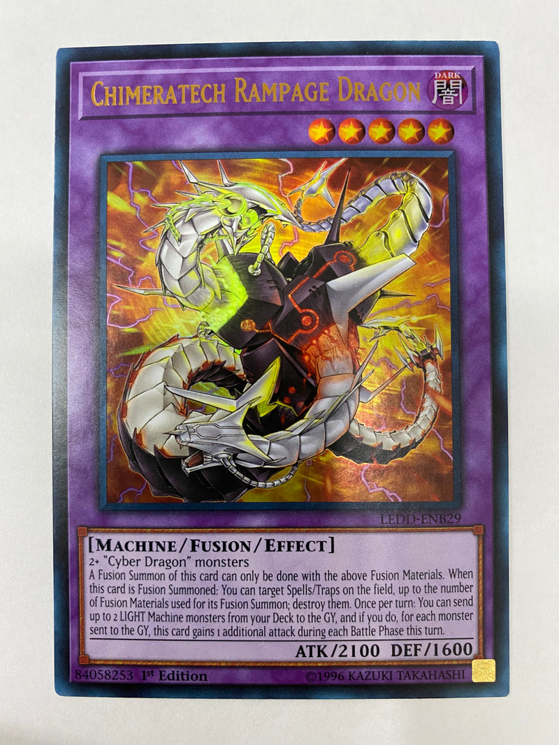 Yugioh Chimeratech Rampage Dragon  LEDD-ENB29  Ultra Rare 1st Edition NM