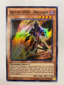 Yugioh  Destiny HERO  Drilldark  DESO-EN001  Super Rare 1st Edition Near Mint