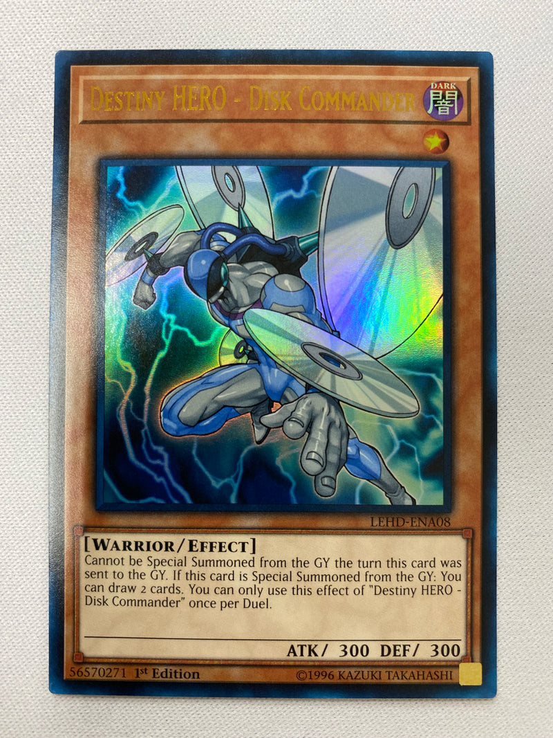 Yugioh Destiny HERO  Disk Commander  LEHD-ENA08  Ultra Rare 1st Edition NM