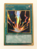 Yugioh Raigeki MGED-EN038 1st Edition Premium Gold Rare Near Mint