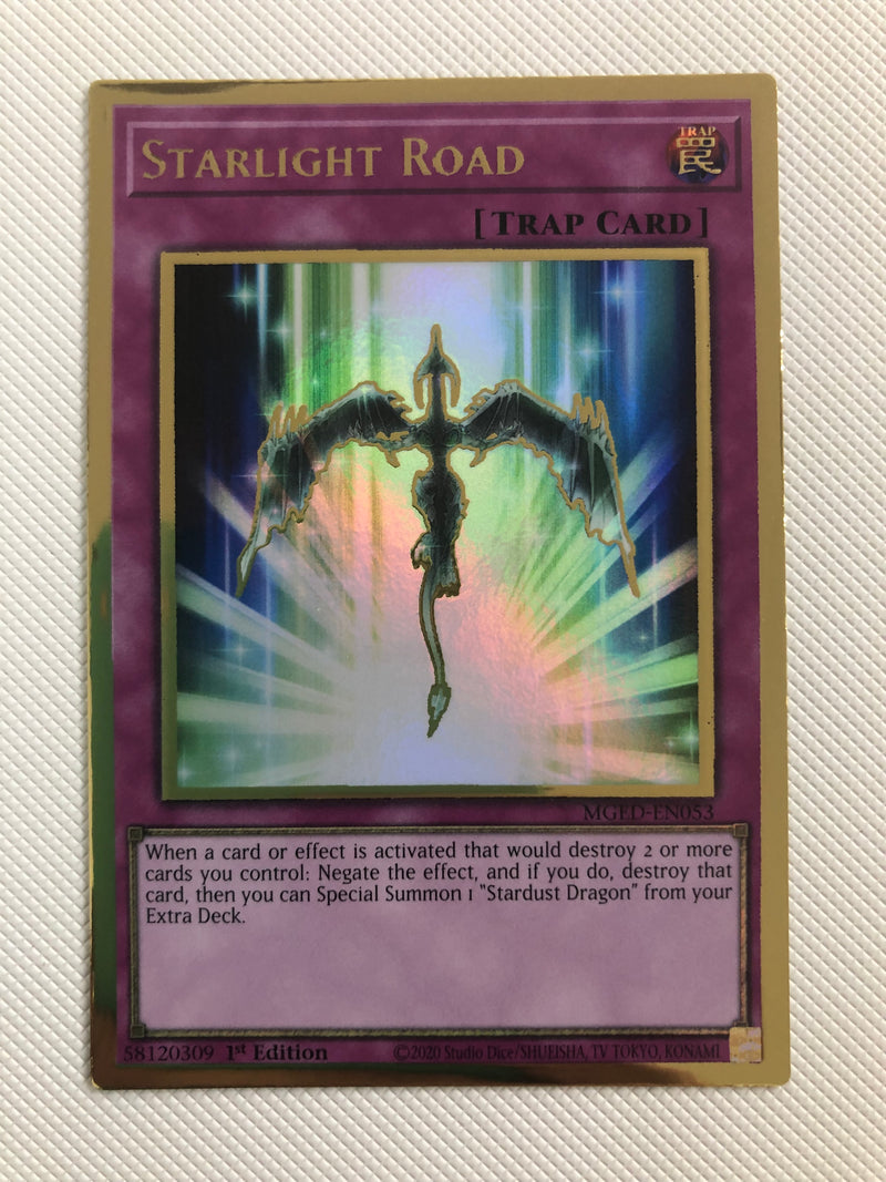 Yugioh Starlight Road MGED-EN053 1st Edition Gold Rare Near Mint