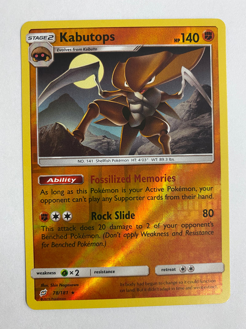 Kabutops 78/181 Rare Reverse Holo Pokemon Crd NM